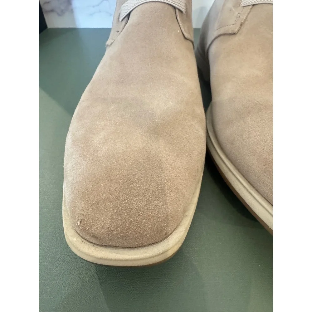 Cole Haan Mens Tan Suede Chukka Desert Boots Size 10.5 C Beige Lace Up Shoes